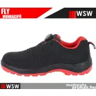 WSW FLY BLACKRED S1 technikai fémbetétes önbefűzős munkabakancs - munkacipő