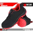 WSW FLY BLACKRED S1 technikai fémbetétes önbefűzős munkabakancs - munkacipő