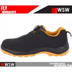  WSW FLY BLACKORANGE S1 technikai fémbetétes önbefűzős munkabakancs - munkacipő