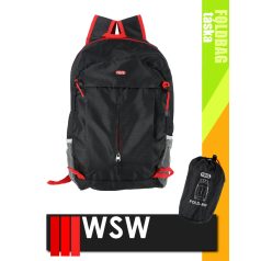   WSW FOLD BLACK összehajtható ripstop hátitáska 12 liter - munkaeszköz