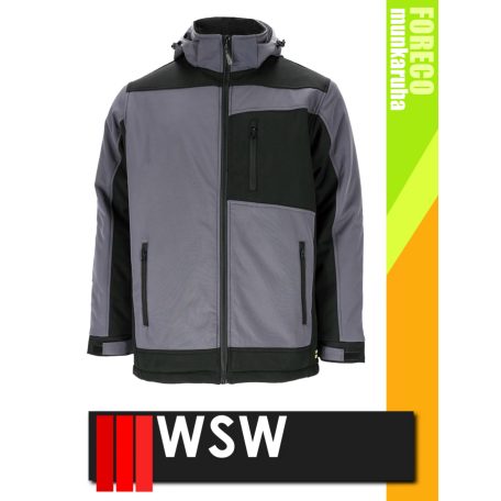 WSW FORECO GREYBLACK technikai bélelt téli softshell munkakabát - munkaruha