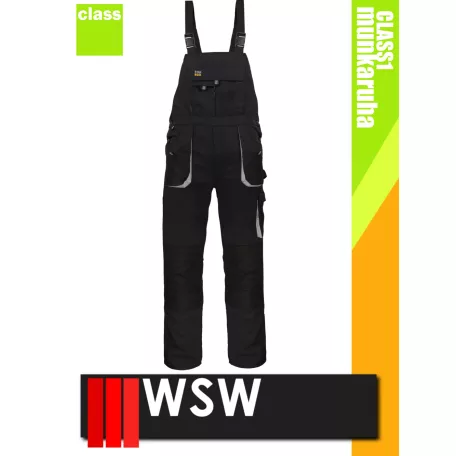 WSW FORECO BLACKGREY technikai kevertszálas kantáros munkanadrág - munkaruha