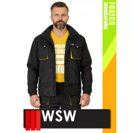 WSW FORECO BLACKYELLOW technikai kevertszálas munkakabát - munkaruha