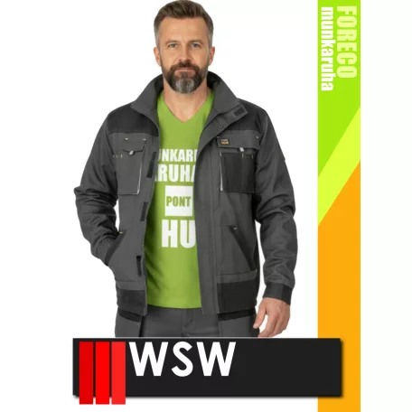 WSW FORECO GREYBLACK technikai kevertszálas munkakabát - munkaruha