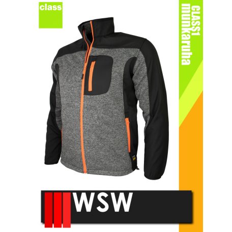 WSW FORECO GREYORANGE technikai kevertszálas softshell pulóver - munkaruha