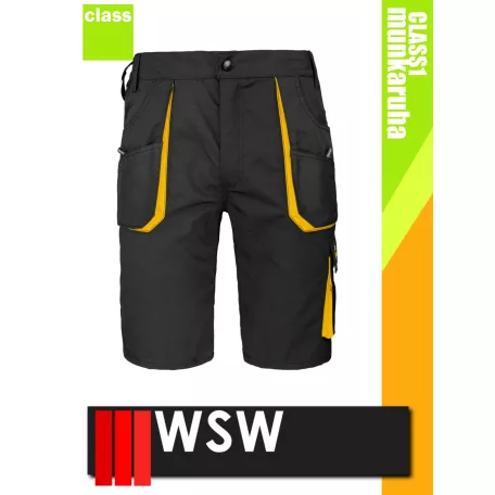 WSW FORECO BLACKYELLOW technikai kevertszálas rövid munkanadrág - munkaruha