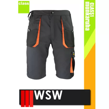 WSW FORECO GREYORANGE technikai kevertszálas rövid munkanadrág - munkaruha