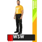 WSW FORECO BLACKYELLOW technikai kevertszálas derekas munkanadrág - munkaruha