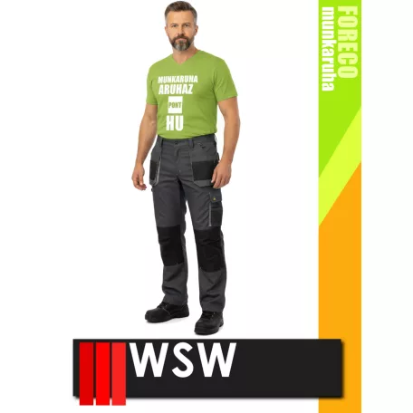 WSW FORECO GREYBLACK technikai kevertszálas derekas munkanadrág - munkaruha