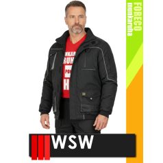   WSW FORECO BLACKGREY technikai kevertszálas bélelt téli munkakabát - munkaruha