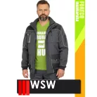 WSW FORECO GREYBLACK technikai kevertszálas bélelt téli munkakabát - munkaruha