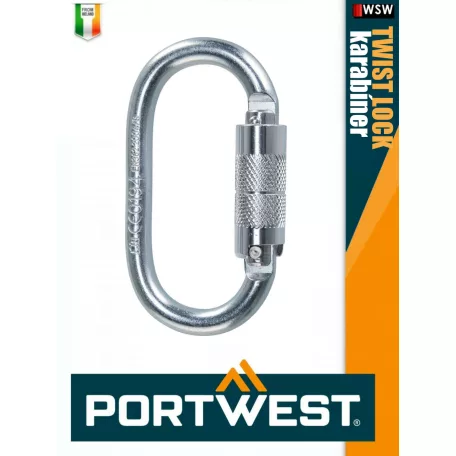 Portwest FP33 TWIST LOCK karabíner - zuhanásgátlás