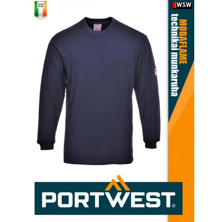 Portwest MODAFLAME NAVY technikai ív és lángálló póló - munkaruha