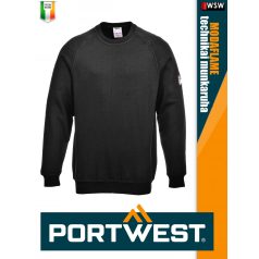   Portwest MODAFLAME BLACK technikai ív és lángálló pulóver - munkaruha