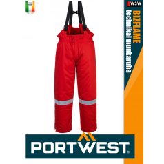   Portwest BIZFLAME PLUS RED technikai multinorm bélelt kantáros nadrág - munkaruha
