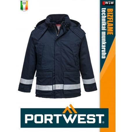 Portwest BIZFLAME PLUS NAVY technikai multinorm bélelt kabát - munkaruha