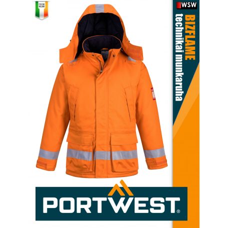 Portwest BIZFLAME PLUS ORANGE technikai multinorm bélelt kabát - munkaruha