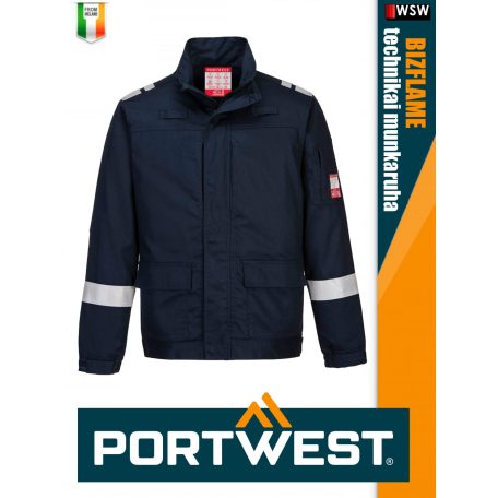 Portwest BIZFLAME PLUS NAVY technikai multinorm stretch kabát - munkaruha
