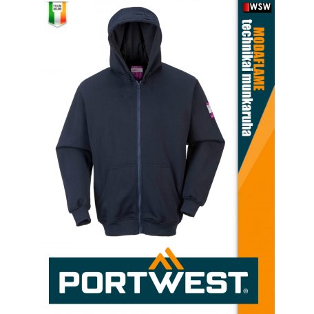 Portwest MODAFLAME NAVY technikai ív és lángálló láthatósági pulóver - munkaruha