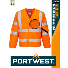   Portwest BIZFLAME ORANGE technikai antisztatikus láthatósági kabát - munkaruha