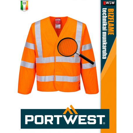 Portwest BIZFLAME ORANGE technikai antisztatikus láthatósági kabát - munkaruha