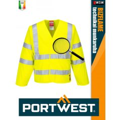   Portwest BIZFLAME YELLOW technikai antisztatikus láthatósági kabát - munkaruha