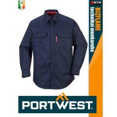   Portwest BIZFLAME PLUS NAVY technikai lángálló ing - munkaruha
