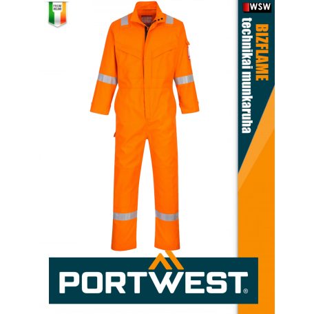 Portwest BIZFLAME ULTRA ORANGE technikai multinorm kantáros nadrág - munkaruha