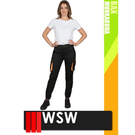 WSW DIRECTO BLACKORANGE jogger technikai stretch derekas női munkanadrág - munkaruha