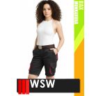WSW DIRECTO BLACKRED technikai stretch rövid női munkanadrág - munkaruha