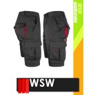 WSW DIRECTO BLACKRED technikai stretch rövid női munkanadrág - munkaruha