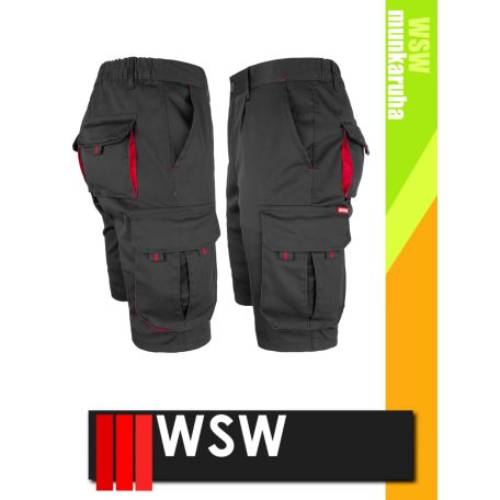 WSW DIRECTO BLACKRED technikai stretch rövid női munkanadrág - munkaruha