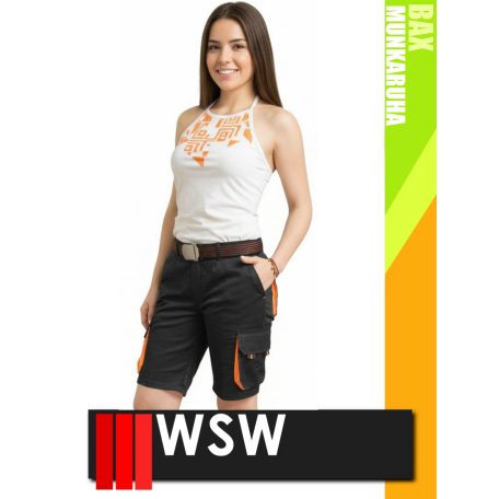 WSW DIRECTO BLACKORANGE technikai stretch rövid női munkanadrág - munkaruha