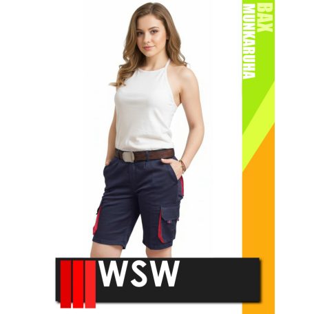 WSW DIRECTO NAVYRED technikai stretch rövid női munkanadrág - munkaruha