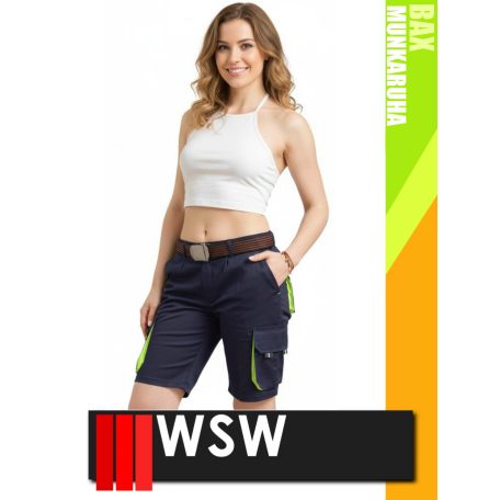 WSW DIRECTO NAVYYELLOW technikai stretch rövid női munkanadrág - munkaruha