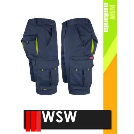 WSW DIRECTO NAVYYELLOW technikai stretch rövid női munkanadrág - munkaruha