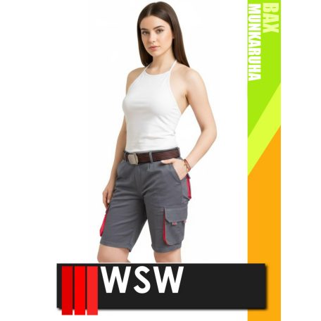 WSW DIRECTO GREYRED technikai stretch rövid női munkanadrág - munkaruha