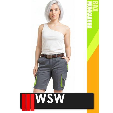 WSW DIRECTO GREYYELLOW technikai stretch rövid női munkanadrág - munkaruha