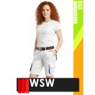 WSW DIRECTO WHITEBLUE technikai stretch rövid női munkanadrág - munkaruha