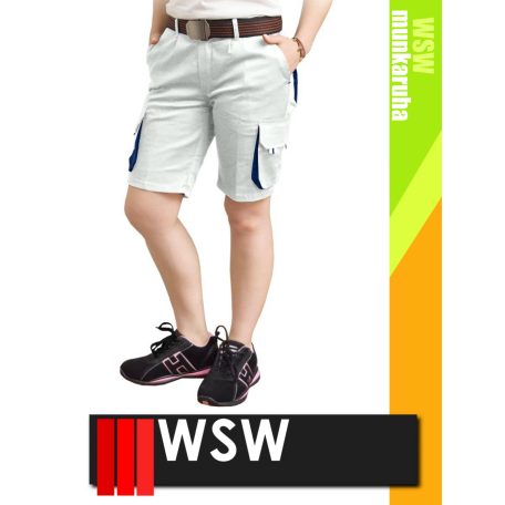 WSW DIRECTO WHITEBLUE technikai stretch rövid női munkanadrág - munkaruha
