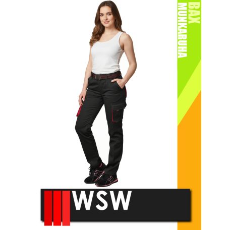 WSW DIRECTO BLACKRED technikai stretch derekas női munkanadrág - munkaruha