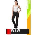 WSW DIRECTO BLACKORANGE technikai stretch derekas női munkanadrág - munkaruha