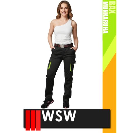 WSW DIRECTO BLACKYELLOW technikai stretch derekas női munkanadrág - munkaruha