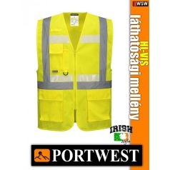   Portwest HI-VIS foszforeszkáló jólláthatósági vezetői mellény - munkaruha