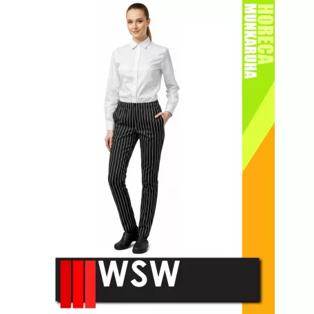 WSW HORECA BLACK GENTO technikai női séf nadrág - munkaruha