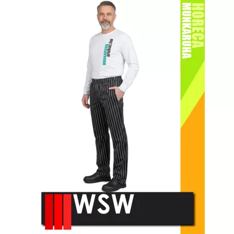 WSW HORECA BLACK GENTO technikai férfi séf nadrág - munkaruha