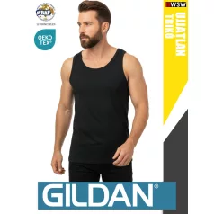  Gildan SOFTSTYLE BLACK férfi ujjatlan 100% pamut trikó