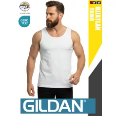  Gildan SOFTSTYLE WHITE férfi ujjatlan 100% pamut trikó