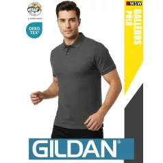   Gildan SOFTSTYLE CHARCOAL rövidujjú férfi galléros 100% pamut póló
