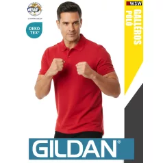   Gildan SOFTSTYLE CHERRYRED rövidujjú férfi galléros 100% pamut póló